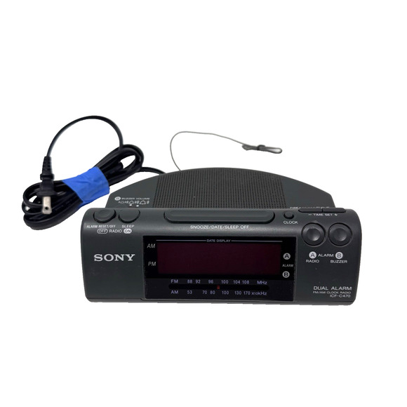 Sony Dream Machine ICF-C470 Dual Alarm AM/FM Radio Alarm Clock Tested Works - Picture 1 of 16